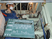 洗浄機・部品交換中